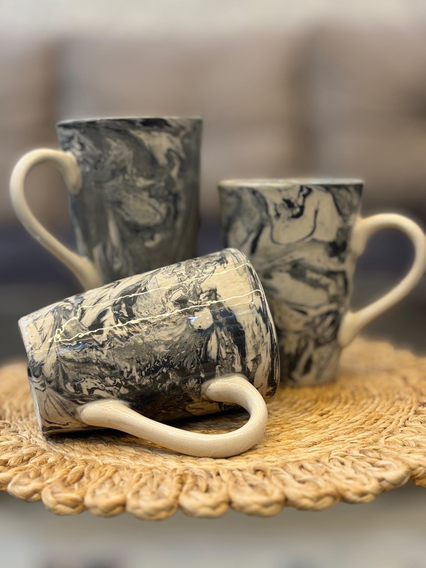 Marble Finish Ceramic Coffee Mug