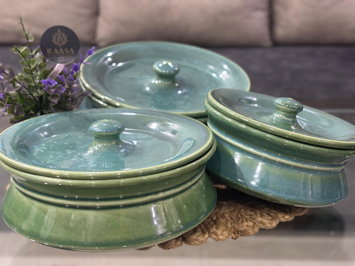 Handcrafted Ceramic Serving Bowl with Lid – Available in Small, Medium, and Large
