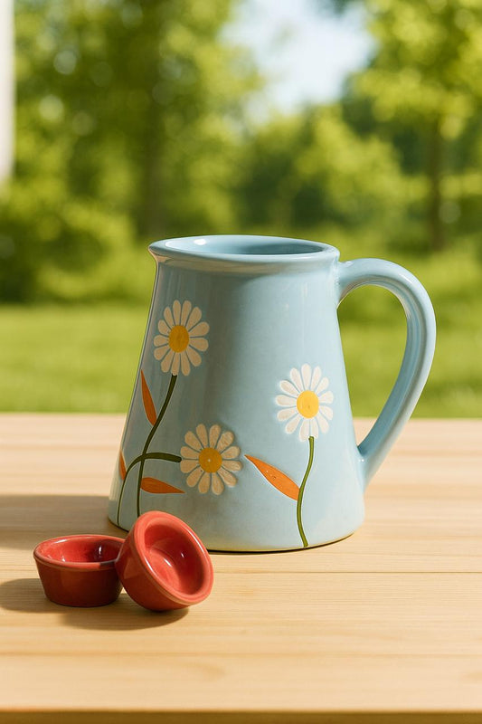 Water Jug/Jar with Daisy Floral Design