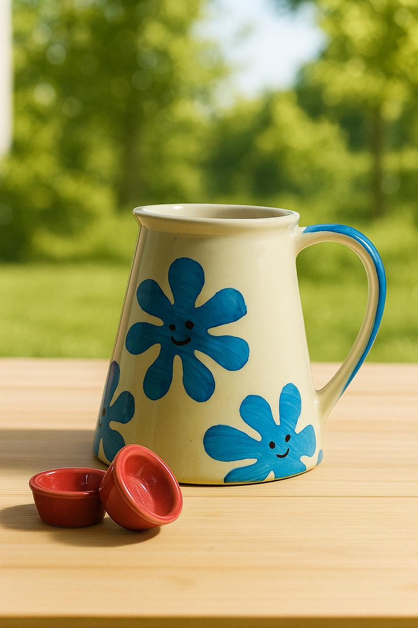 Water Jug/Jar with Daisy Floral Design