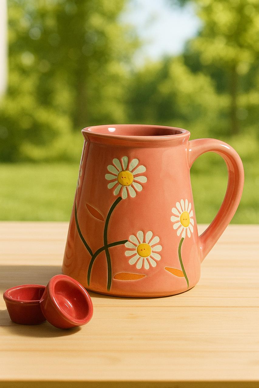 Water Jug/Jar with Daisy Floral Design