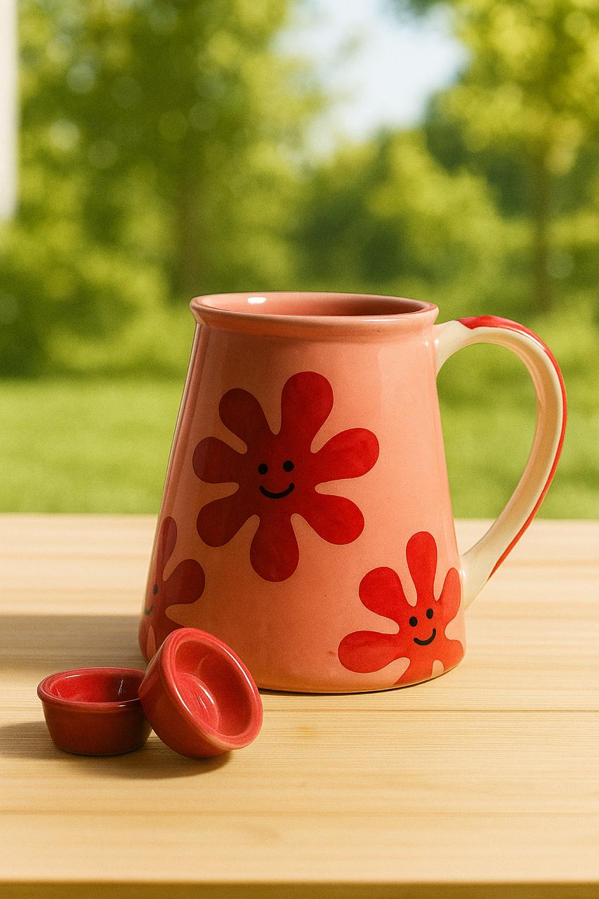 Water Jug/Jar with Daisy Floral Design